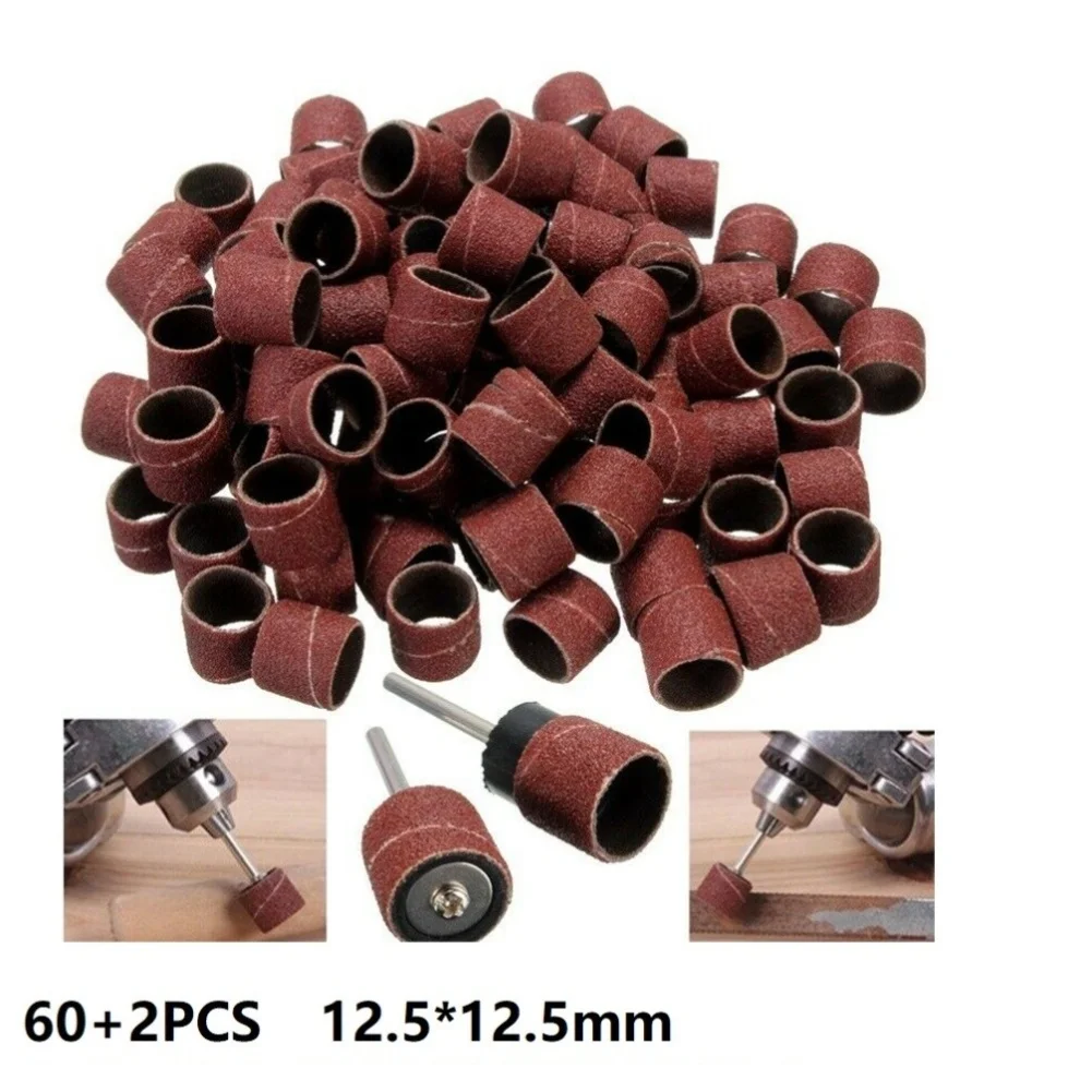 150-Grit Sanding Belts 60 Pack with 2 Rubber Mandrels Compatible with Standard Belt Sanders for Polishing and Grinding Tasks