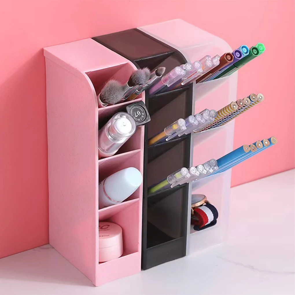 Desktop Briefpapier Cosmetische Diversen Organizer Schuine Matte Potlood Stand Kantoor Opslag Accessoires Pen Houder