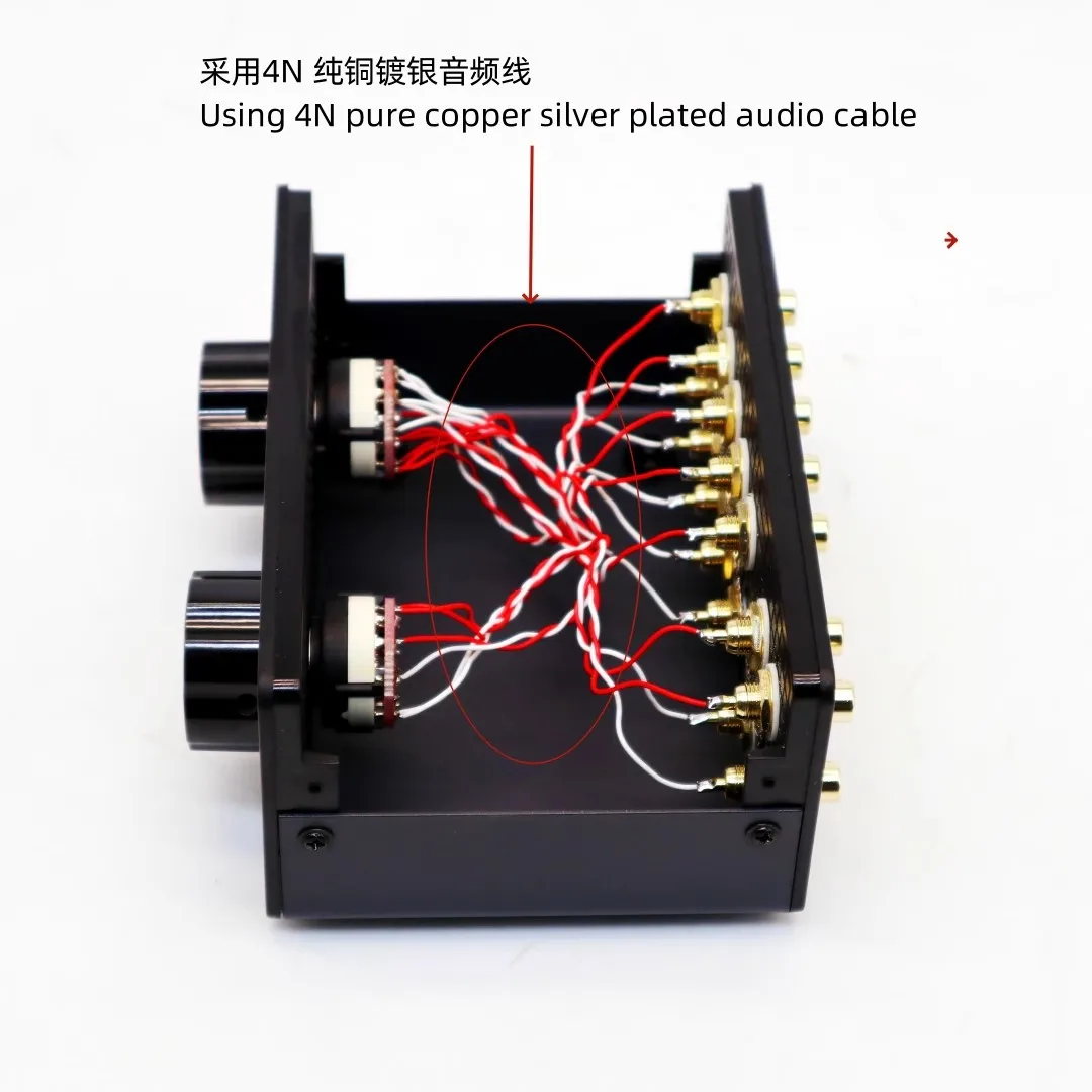 Picture 6: 5-cut in 2-out passive front audio switch, 2-channel RCA input/output sound source signal selector