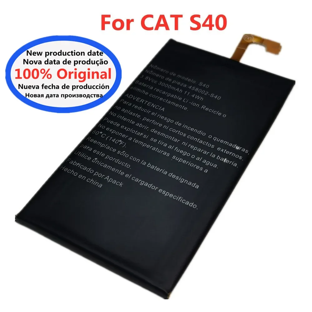 3000mAh New Original Phone Battery For Caterpillar Cat S40 High Quality Replacement Battery Batteries Bateria