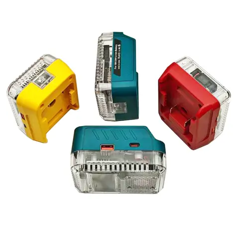 Convertisseur adaptateur de boîtier de batterie au Lithium, pour Makita, DeWalt, Milwaukee, M18, pour Bosch, chargeur USB type-c, batterie externe 138W
