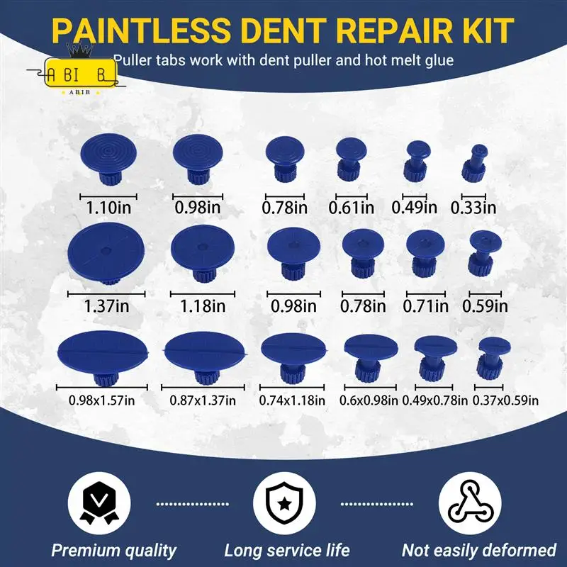 

ABIB -90 Pcs Puller Tabs Paintless Dent Repair Tabs Glue Pulling Tabs Kit For Small Dent