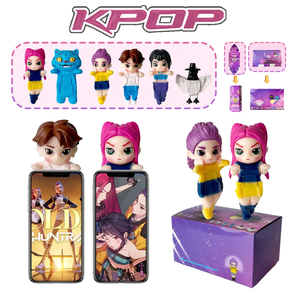 

2025 Лидер продаж K pop Demon Hunters слепая коробка серии аниме фигурки украшения куклы фанаты детский подарок на день рождения случайная слепая коробка