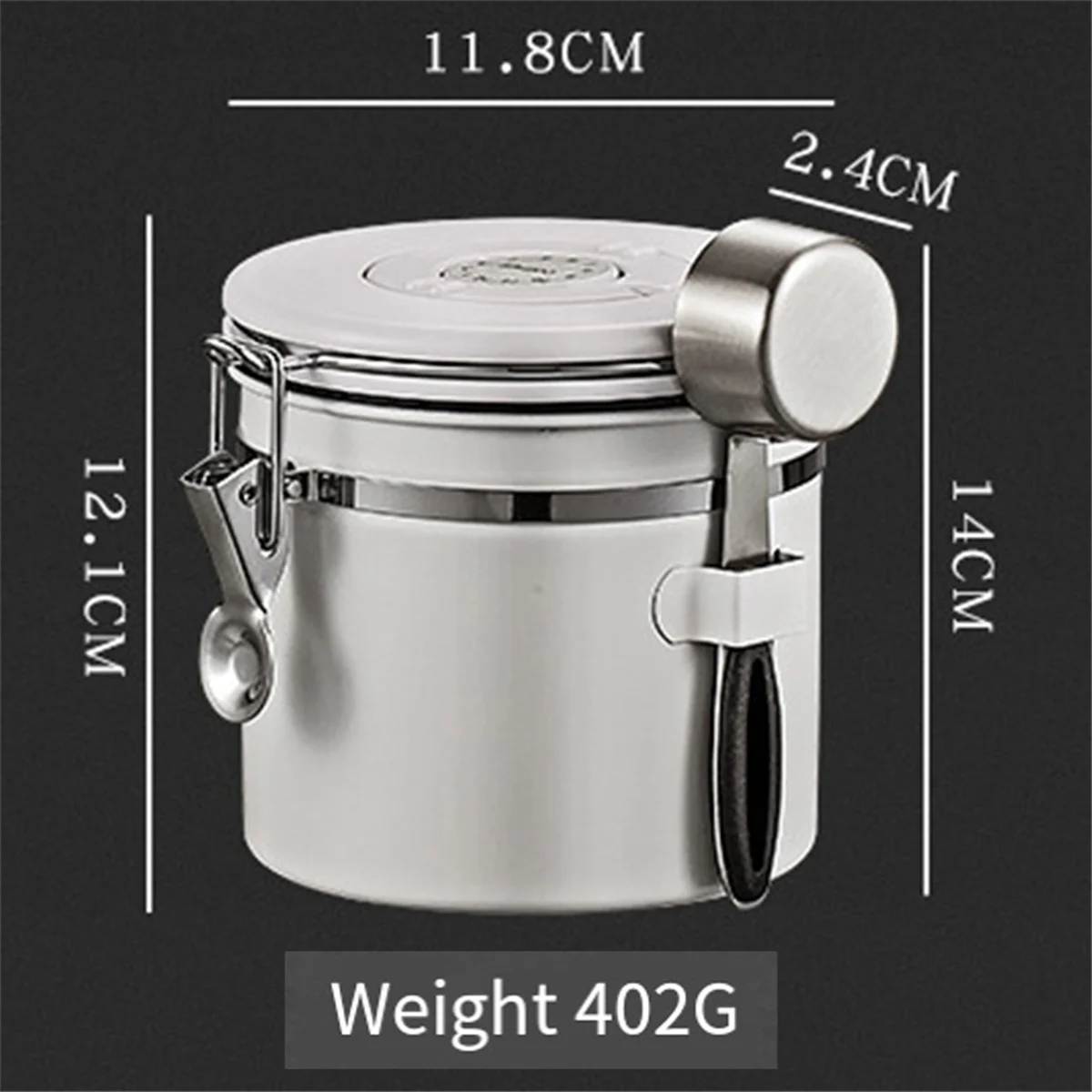 

Coffee Bean Airtight Kitchen Food Storage Organizer Container Box Food-Grade Packaging Storage Fresh Breathing Cans,A
