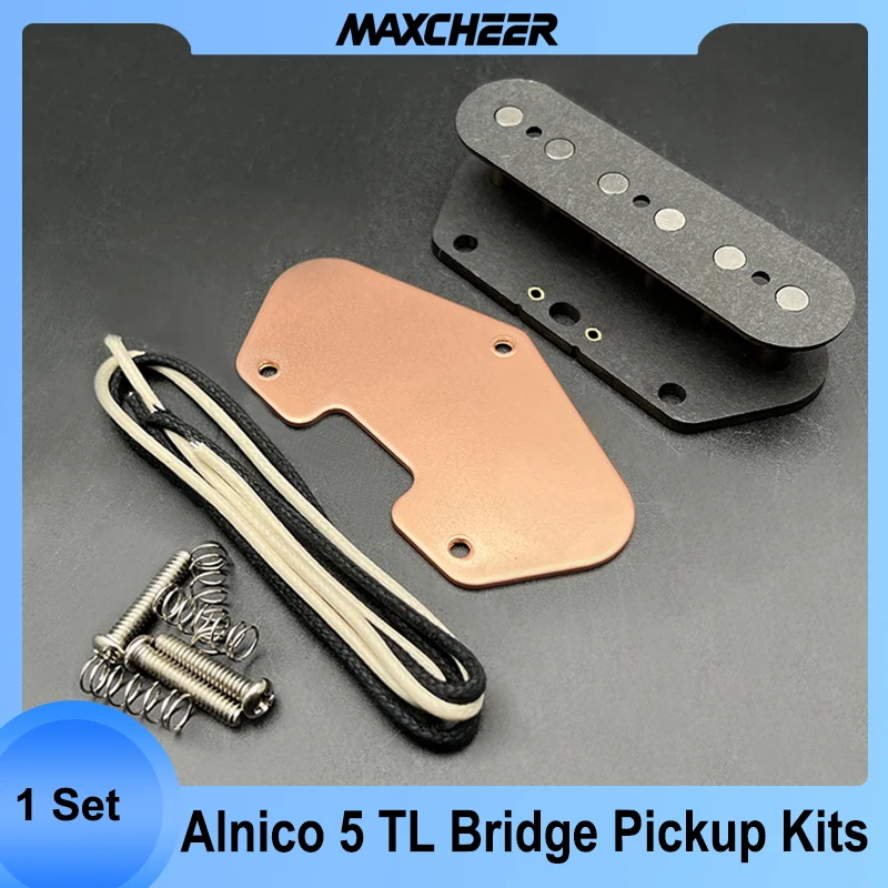 Alnico 5 TL Bridge Pickup Kits- Fiber Bobbin/Alnico V Pole Piece/Waxed Cloth Cable Pickup DIY Kits for TL Guitar