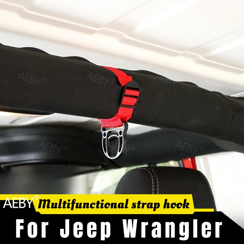 

For Jeep Wrangler 2018-2023 Heavy duty car rear hook,Strap hook multi-functional car-mounted convenient coat hook,interior