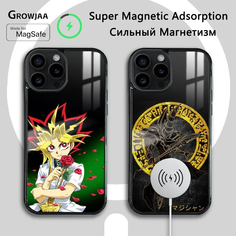 Anime Y-Yu Gi Oh Yugioh Phone Case For iPhone 16 15 14 13 12 11 Pro Max Plus Mini Magsafe Mirror Wireless Magnetic Cover