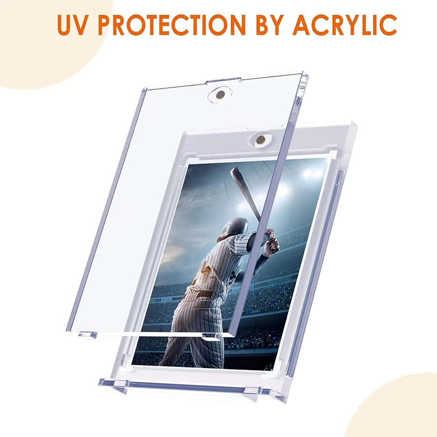 4 Card Holders for Trading Cards, Stock Card Protector (with 4 Stands), Acrylic Hard Card Set for Coordinated Vision and Display