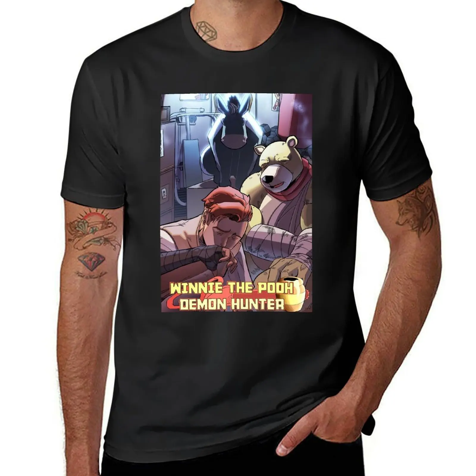 

Eeyore training T-Shirt korean fashion customizeds blanks hippie clothes heavy weight t shirts for men