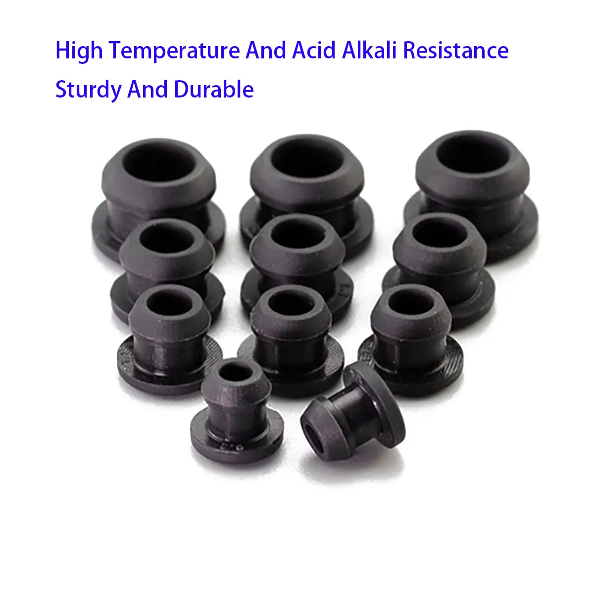 Black Silicone T-shaped Hole Plug Cover Snap on Gasket Sealing Plug 2.5-3/3.5/4:4.5/5.5/5.5/6/6.5-100.6mm