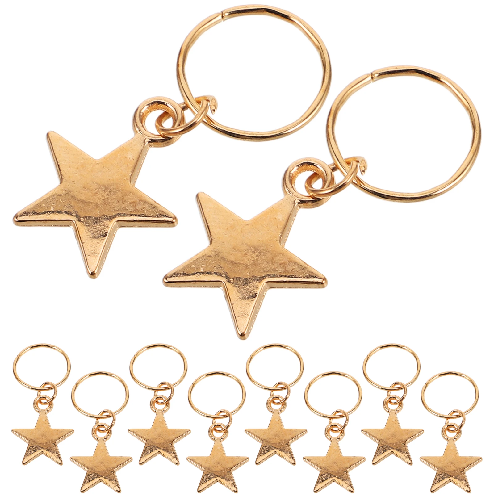 

20pcs Dreadlocks Hair Extension Ring Star Alloy Pendant Necklace DIY Jewelry Accessories Charm Bead Kit Hair Care Styling