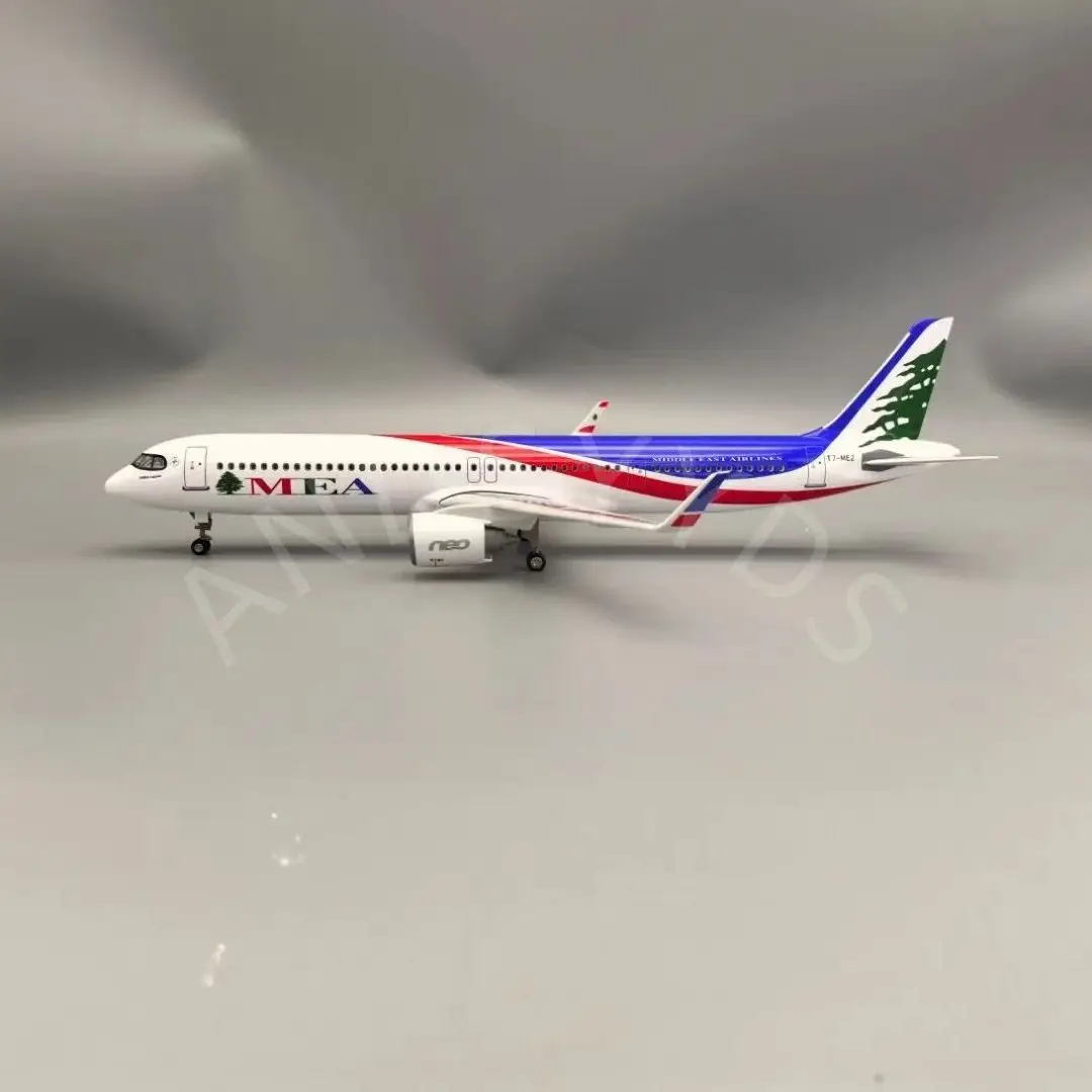 

44 см модель самолета для A321 NEO MEA Airlines, коллекция из смолы, модель самолета для домашнего декора с шасси с базовым колесом