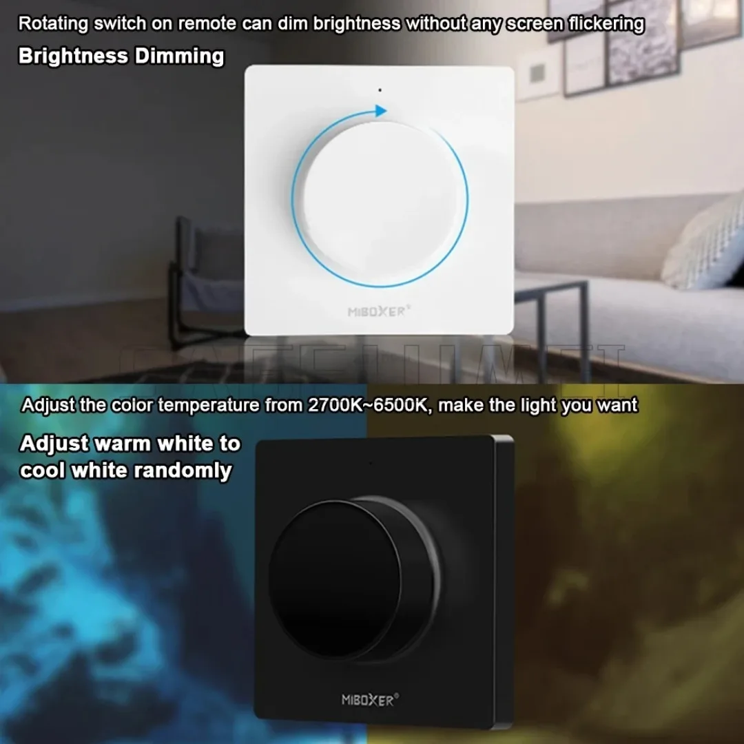 NEW K1 Miboxer 2.4GHZ For Light Fixtures Controllers Rotating Panel Remote Switch Wireless Dimmable Brightness ColorTemperature