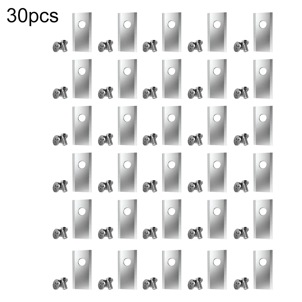 30pcs Replacement Blade Grass Trimmer Blade Stainless Steel Robot Mower Cutter Blade Set Lawn-Mower Blade For Parkside