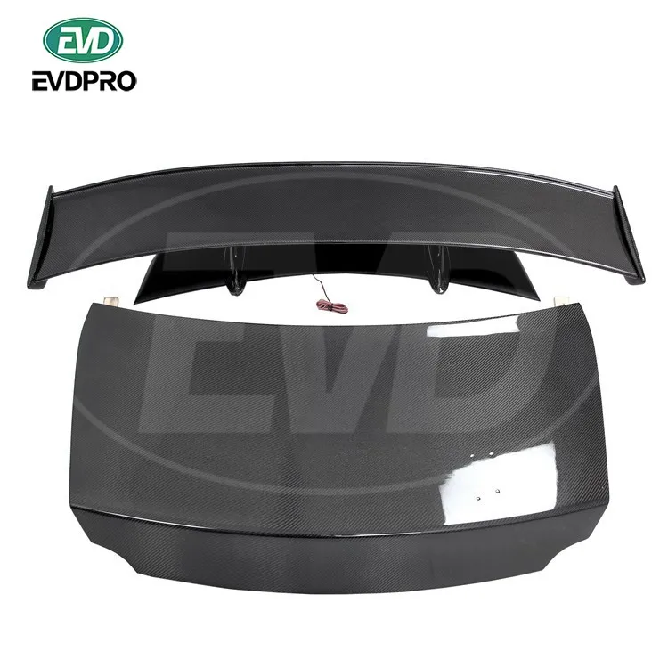 

TOP SECRET STYLE HALF CARBON FIBER REAR SPOILER and CF TRUNK for 2008-2020 NISSAN GTR R35