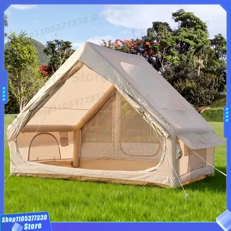 Lightweight Double Door Inflatable Tent AB Version Waterproof Large Skylight For Outdoor Camping Hiking Activities Portable