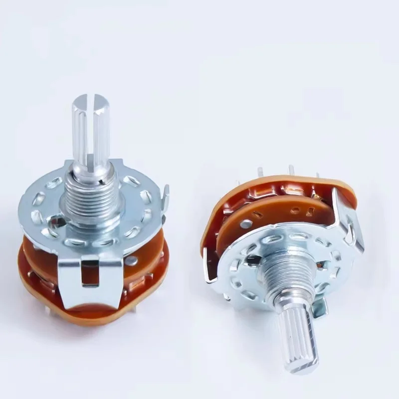 2PCS RS25 Band switch 2P3/4/5T 3P3T 3P4T 1P11T Mount Rotary Switch Selector Band Pole Position Knob Switch Band Switches