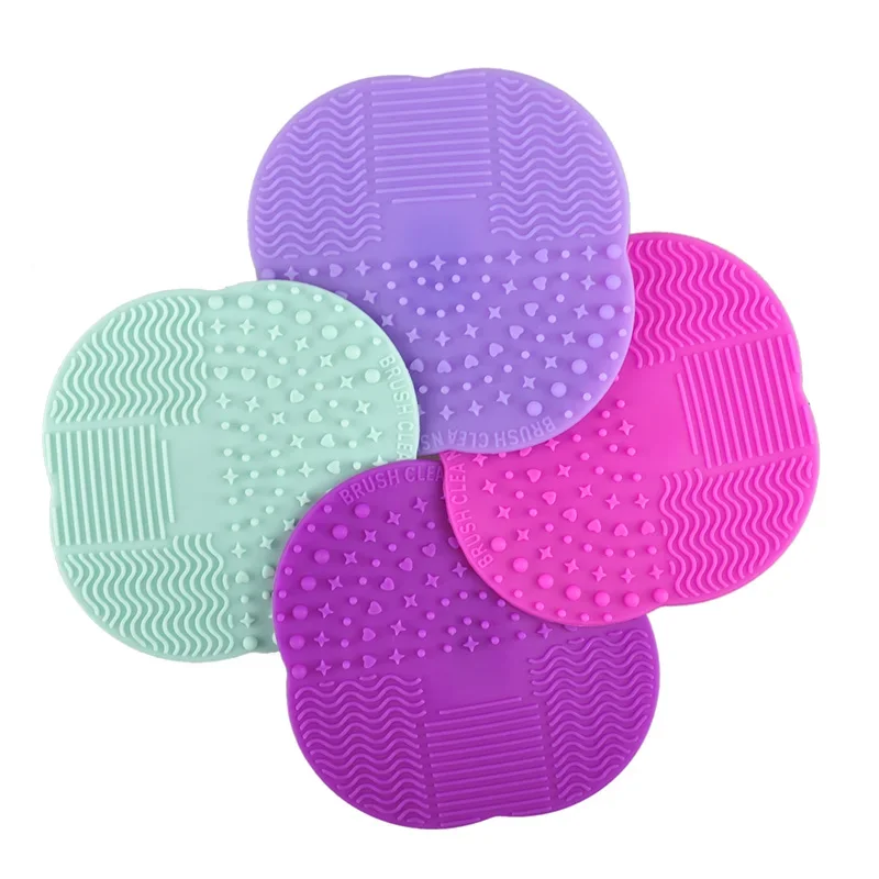 1 unidad de limpieza de silicona, cepillo de lavado de maquillaje cosmético, limpiador de Gel, herramienta de fregado, base, alfombrilla de limpieza de maquillaje, herramienta