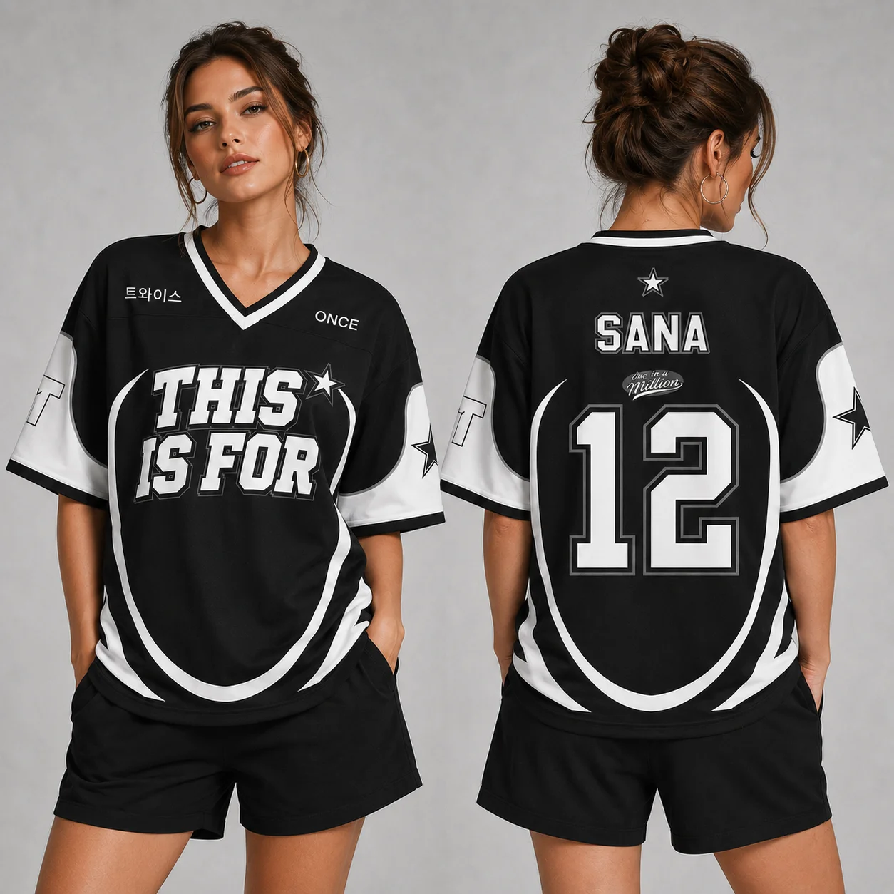 2026 New TWICE K-pop Fan Shirt Supporter Jersey Style T-Shirt Short Sleeve Casual Streetwear Comfortable Unisex Men Women