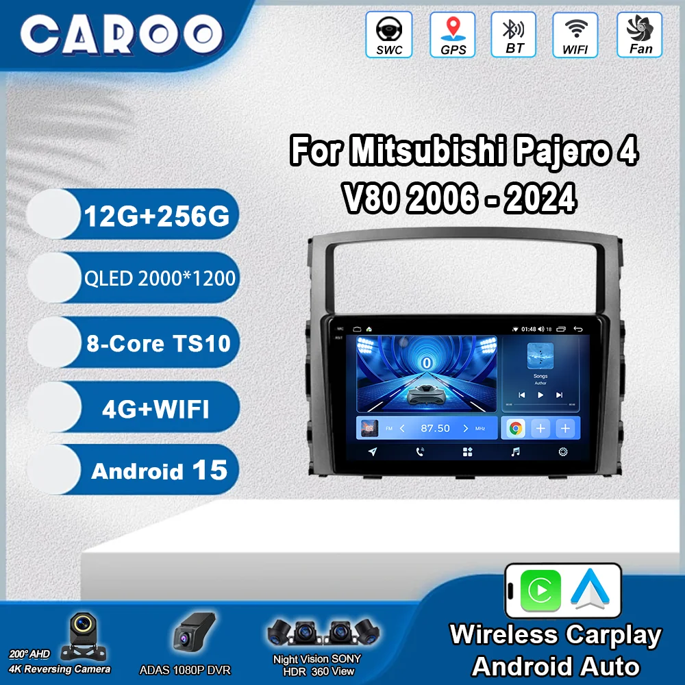 

Android 15 For Mitsubishi Pajero 4 V80 2006 -2024 Auto Radio Stereo Multimedia Video Player Navigation GPS Head Unit NO 2Din 4G
