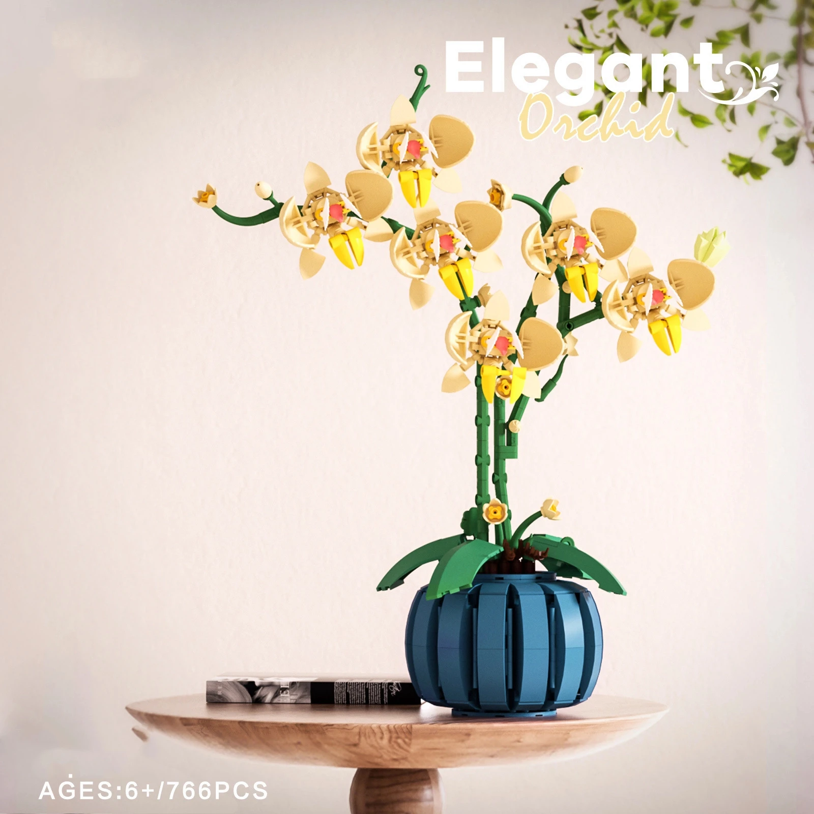 Bloques de construcción de plantas en macetas de orquídeas MOC, simulación creativa de flores, amigos, bloques de modelismo, decoración de casa, juguetes para niños, regalo DIY