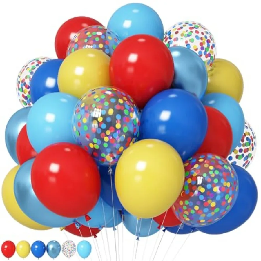 

Balloons Light Baby Royal Primary Balloons with Confetti Latex Balloon for Carnival Circus Baby Shower Birthday Party Decor