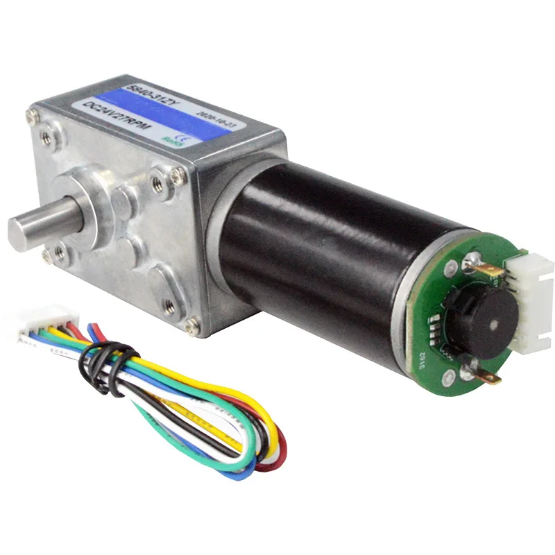 

5840-31zy DC 12V 24V HIgh Torque All Metal Worm Gear Motor With Encoder
