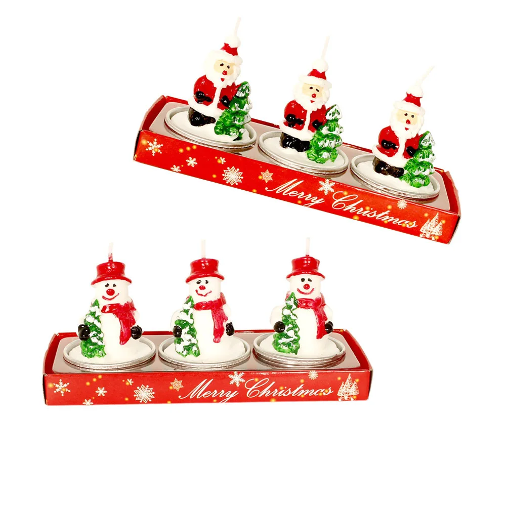 3 stuks kerstparaffine decoratief voor kerstfeest tafeldecoratie festivalbenodigdheden dinerbenodigdheden