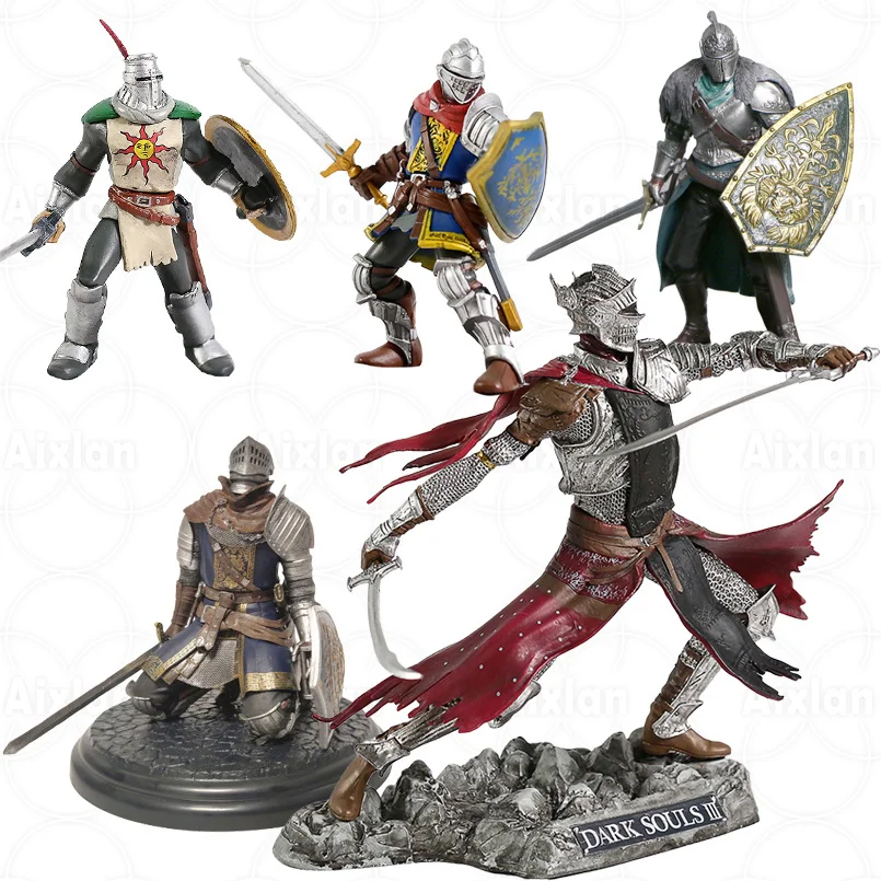 19cm Dark Souls Figure Heroes of Lordran Siegmeyer Black Knight Faraam Artorias PVC Figure Dark Souls Figurine Model Kids Toys