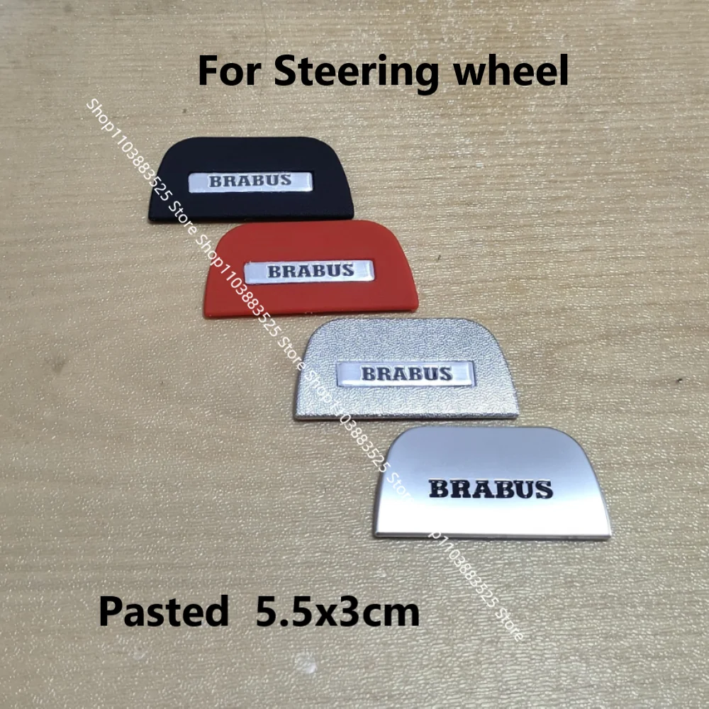 

Pasted 55x30mm Steering wheel Modified Emblem Badge Sticker For Brabus G400 G450D G500 G63 G-class W464 Modified Accessories