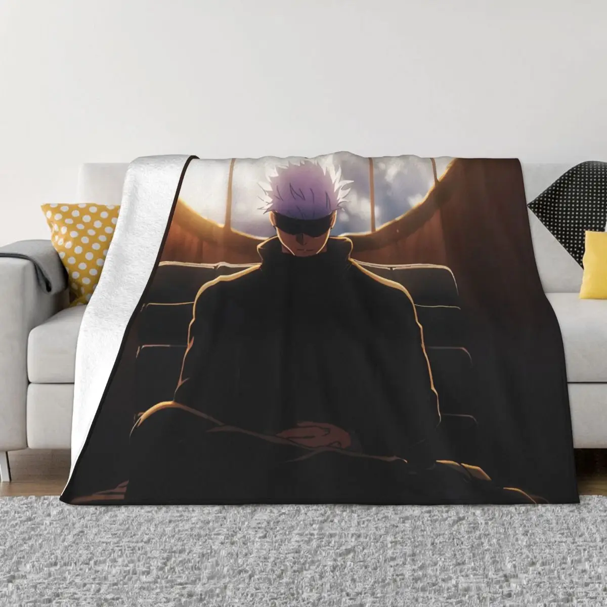 

Satoru Gojo 001764 Camping Knee Blanket Quilt For Bed Sofa bed blanket Thin Wadding Blanket Throw Blanket