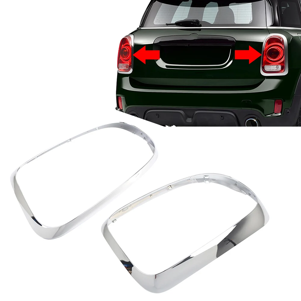 1Pc Car Rear Tail Light Lamp Frame Cover ABS Chrome Decorative For Mini Cooper Countryman F60 2015-2019
