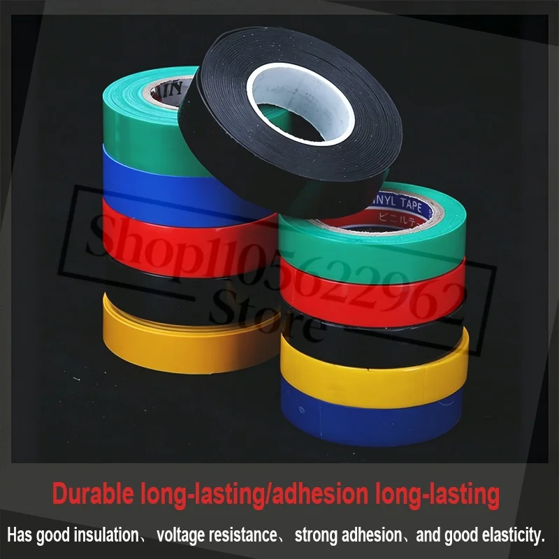 1 Roll Stickiness/Non-Stick 10 Meters Color Electrical Tape PVC Wear-Resistant Flame Retardant Lead-free Insulating Waterproof