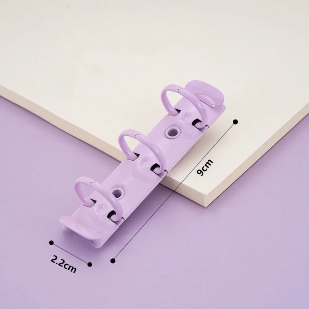 Durable Detachable Metal Spiral Rings Binder Clip DIY High Quality A8 Paper Binder Clips Diary Album Loose Leaf Ring Office