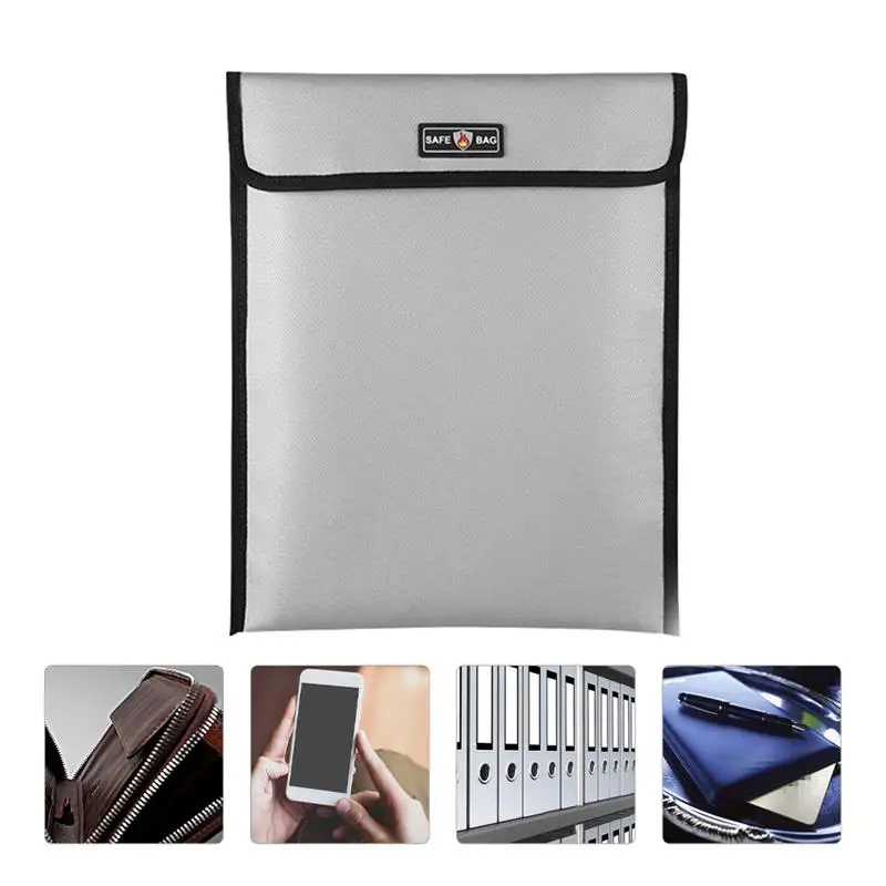 Fireproof File Bag A4 Fire And Water Resistant File Bag Durable File Pouch Security Document Bag