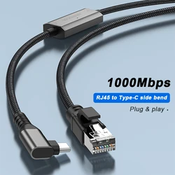 1000MBps Type C to RJ45 Ethernet Converter Cable Directly Connected USB C Gigabit LAN Network Adapter for MacBook Pro iPhone 16