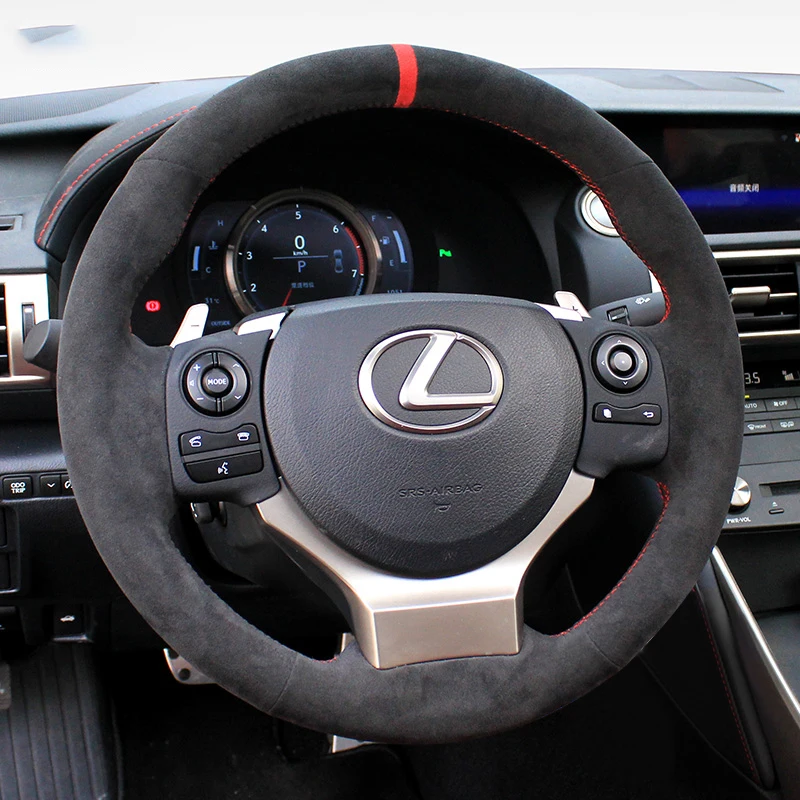 Alcantara Steering Wheel Cover for Lexus IS 200t 220d 300h 250 300 350 F Sport RC CT 200h NX 2013-2021 Steering Wheel Cover