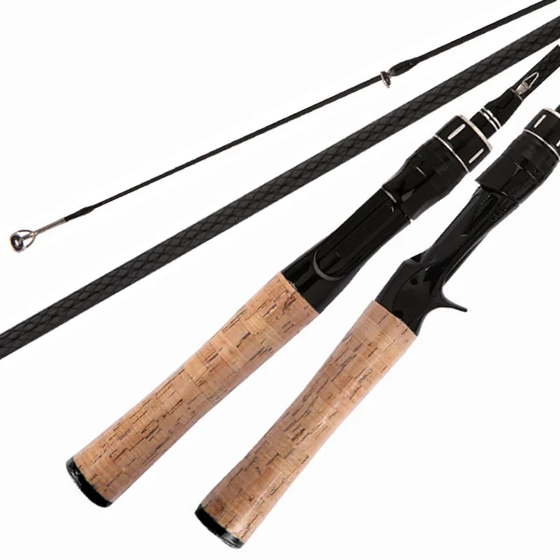 UL الصيد رود ألياف الكربون 1.8 متر 1.68 متر 2 قسم ل baitcast الصيد خفيفة إغراء سمك السلمون المرقط القطب الغزل/اختبار الصب 0.5-8 جرام #2