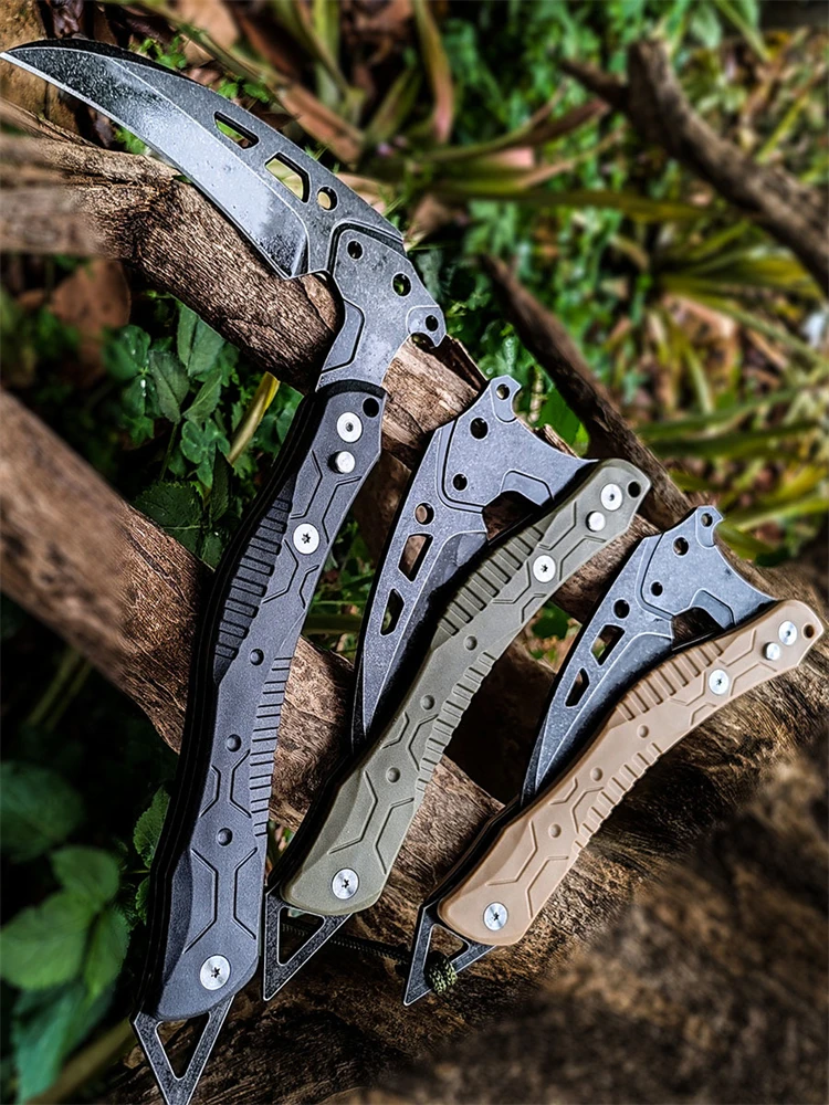 طوي بقاء النار الفأس التخييم في الهواء الطلق المحاور التكتيكية متعددة الأغراض Bushcraft الفأس الدفاع عن النفس اليد الفأس البرية بقاء