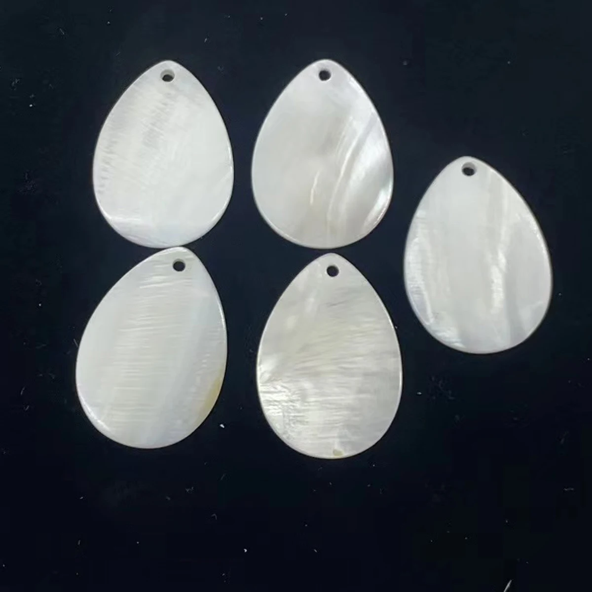 10Pcs 25x35mm Teardrop Shaped Natural Shell Pendant Charms DIY Jewelry Making Accessories for Necklaces Earrings Wholesale