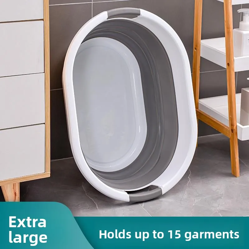 

Большая складная таз-корзина для белья с мочалкой, глубокая, сверхбольшая, для дома и общежития