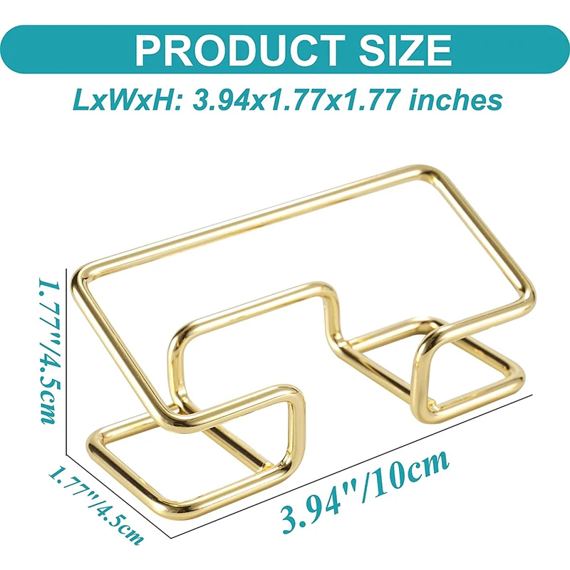 Creative Metal Business Card Holder Desk Bracket Cards Display Stand Simple Photocard Holder for Women Men Office Supplies Gift