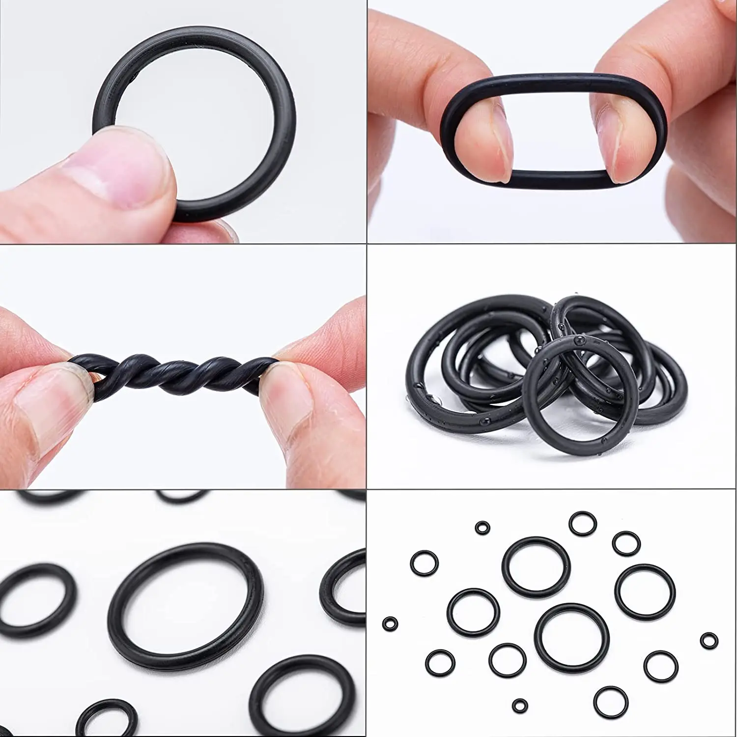 1299 PCS O-Ring Kit with 4 PCS O Ring Pick & Installation Remover Tools 30 Metric Sizes Nitrile Rubber Orings Kit