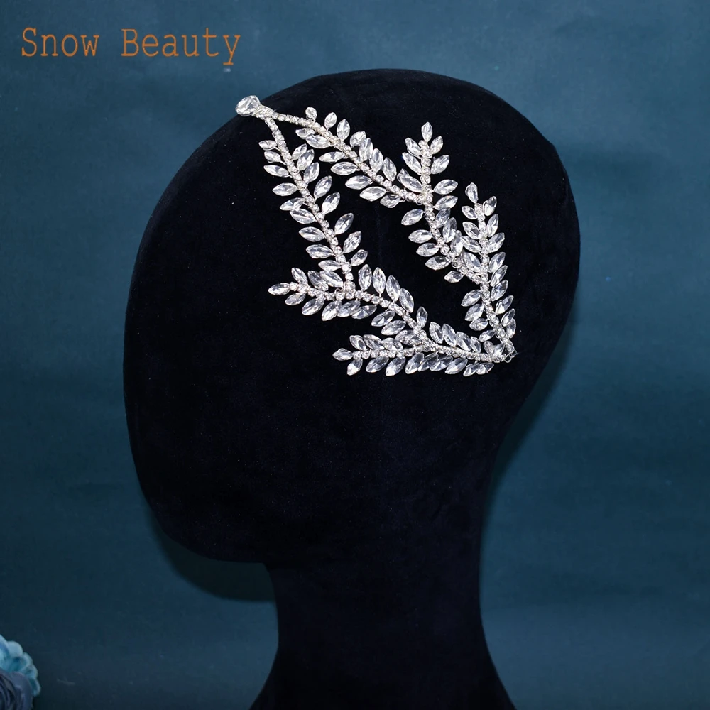 A496 Bohemia Wedding Hair Chain Forehead Headpiece Bridal Headwear Hair Accessories for Girls Silver Party Tiara Prom Headband