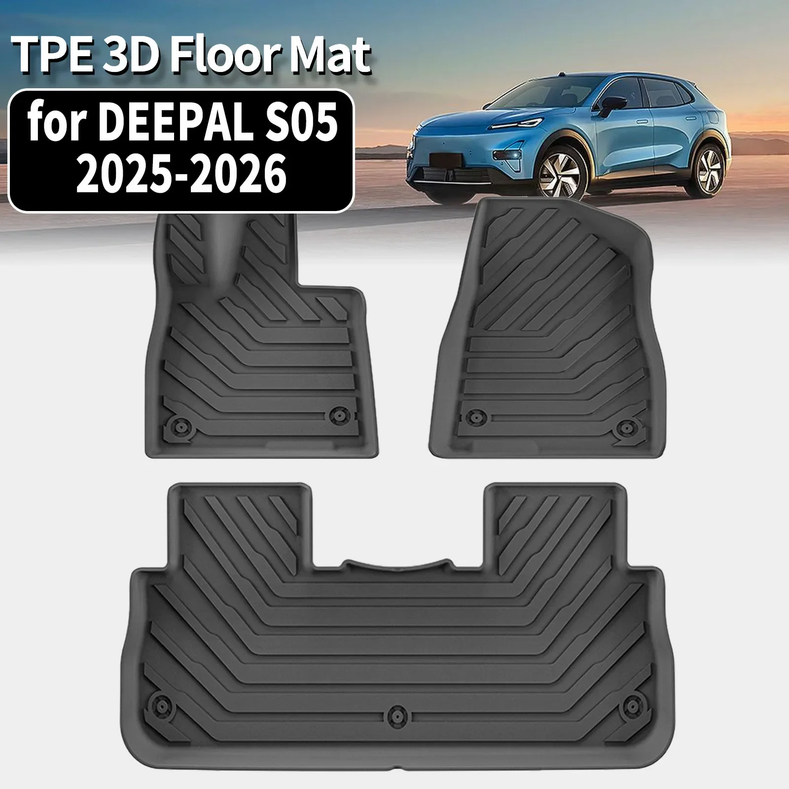 

for CHANGAN DEEPAL S05 2025 2026 TPE Car Floor Mats Waterproof Non-Slip Easy Clean Accessories