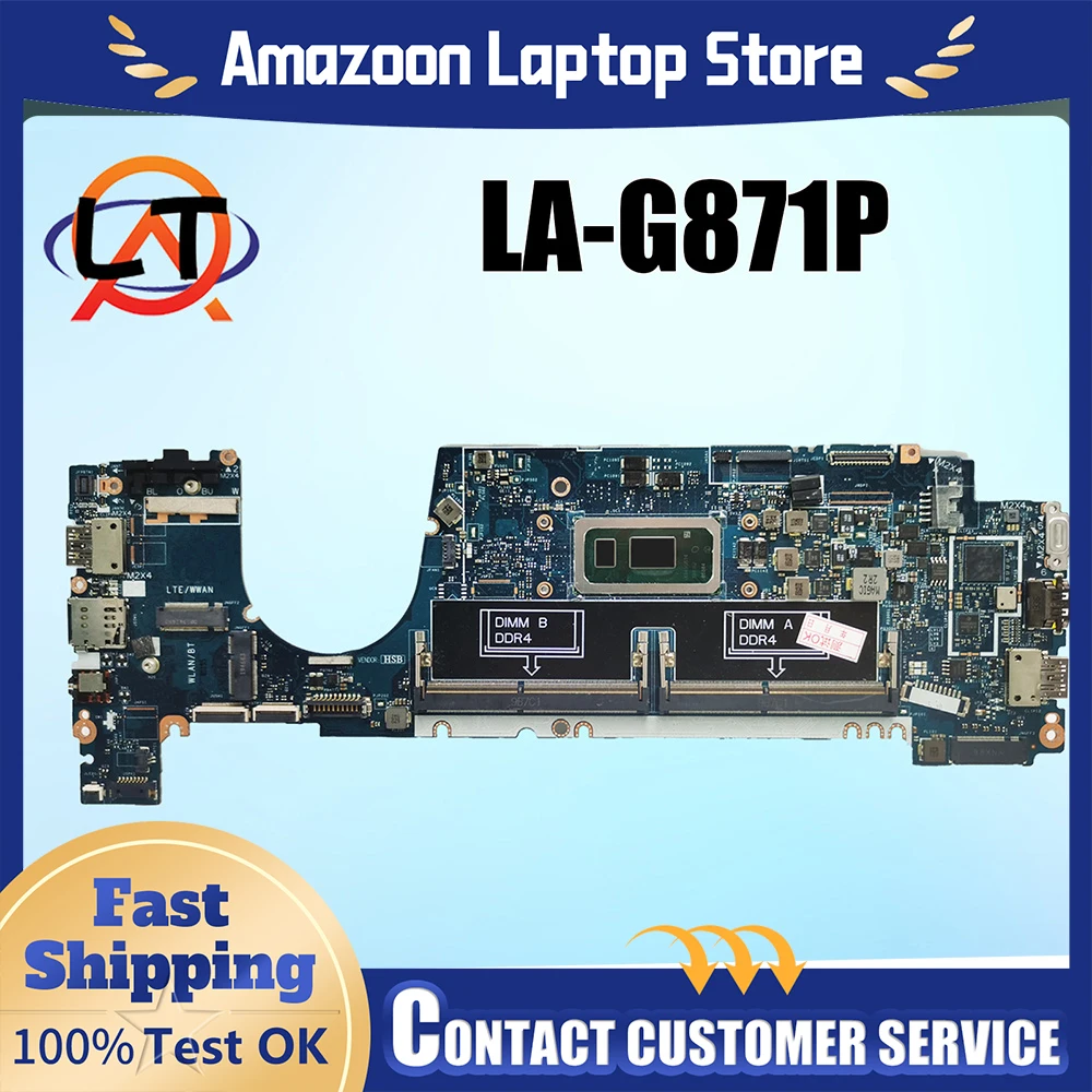 

For Dell Latitude 7400 Motherboard LA-G871P i5 i7 EDC40 0WRHWP 0DCM71 0FWC0G 0FHPJ8 0G2KKX G2KKX Mainboard DDR4 5400