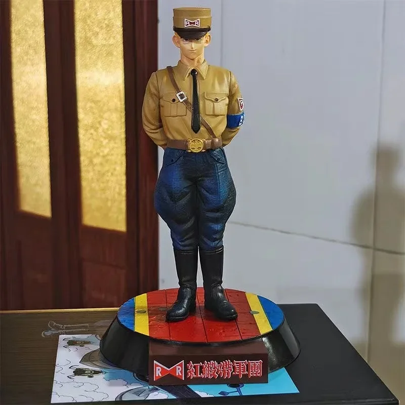 Figura de acción de Dragon Ball, modelo de PVC de 15-21cm con cinta roja del ejército, Comandante, General, azul