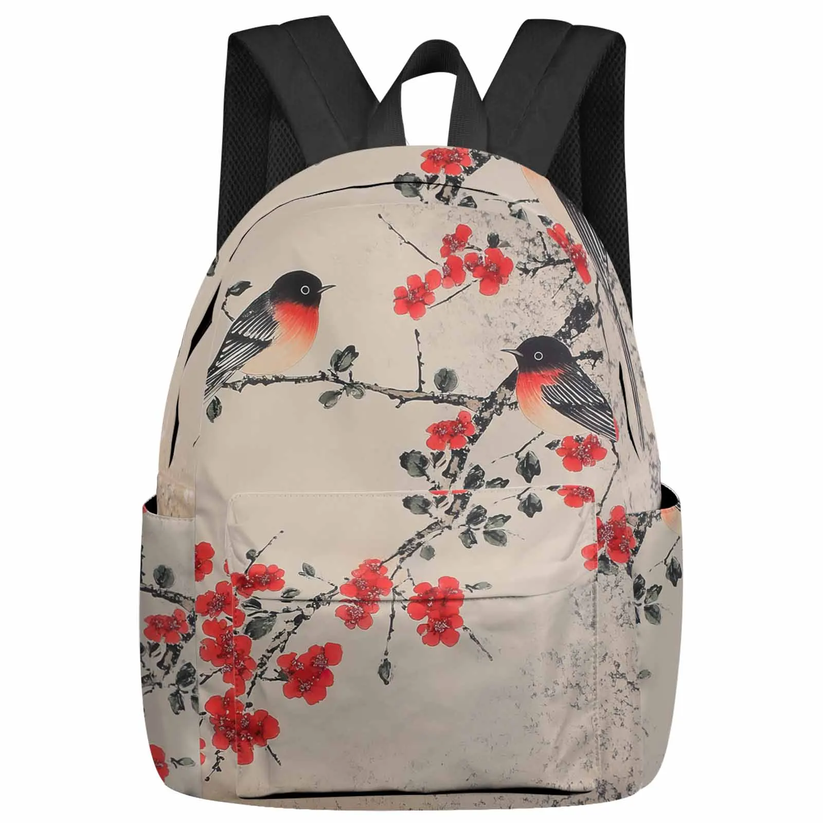 

Birds Branches Flowers Plum Blossoms Backpack School Bags for Teenagers Students Laptop Bag Women's Casual Travel Backpack