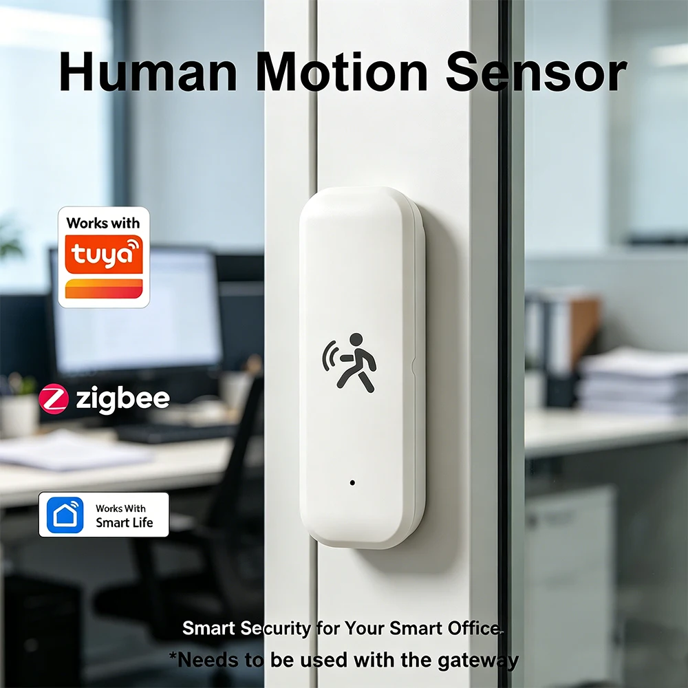 Tuya Zigbee 24G Millimeterwellen-Radar Bewegungsmelder Intelligenter Körpersensor für Sicherheit und Diebstahlschutz Kompatibel mit Tuya