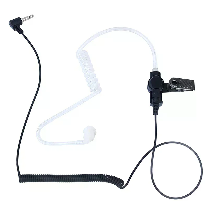 1-Pin 3.5mm Acoustic Tube Earpiece, Concealed Sound Air Tube Headset for Covert Communication